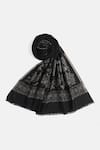 Buy_SHINGORA_Black Floral Jacquard Work Shawl _Online_at_Aza_Fashions