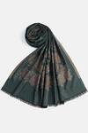 Buy_SHINGORA_Green Floral Pattern Jacquard Woven Shawl _Online_at_Aza_Fashions