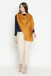 SHINGORA_Yellow Solid Fringed Edge Shawl _Online_at_Aza_Fashions