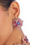 Buy_Opalina Soulful Jewellery_White Sapphires Velvet Embrace Embellished Studs _at_Aza_Fashions