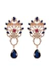 Shop_Opalina Soulful Jewellery_White Sapphires A Timeless Tale Embellished Earrings _at_Aza_Fashions