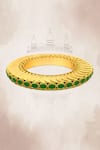 Buy_SUHANI PITTIE_Green Coin Stone Embellished Cuffs _at_Aza_Fashions