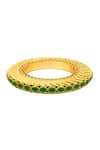 Shop_SUHANI PITTIE_Green Coin Stone Embellished Cuffs _at_Aza_Fashions