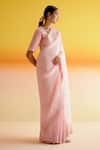 Buy_Amisha Kothari_Pink Silk Shruti Candy Stripe Embroidered Saree With Unstitched Blouse Piece _Online_at_Aza_Fashions