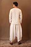 Shop_MATI_Off White Cotton Handwoven Baggy Pant _at_Aza_Fashions