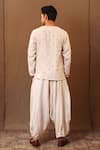 Shop_MATI_Off White Cotton Embroidery Heart Short Kurta With Baggy Pant _at_Aza_Fashions