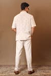 Shop_MATI_Off White Cotton Handwoven Solid Straight Pant _at_Aza_Fashions