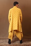 Shop_MATI_Yellow Cotton Hand Woven Spade Embroidered Jacket Pant Set _at_Aza_Fashions