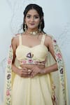 Buy_Zardozi Zari_Yellow Raw Silk Embroidery Zardozi Sweetheart Carnival Fleur Ombre Lehenga Set _Online_at_Aza_Fashions