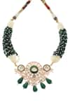 Buy_MINAKI_Green Kundan Utsav Embellished Choker Set _Online_at_Aza_Fashions