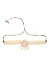 MINAKI_White Kundan Chandani Embellished Choker Set _Online_at_Aza_Fashions