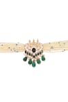 Buy_MINAKI_Green Kundan Misha Embellished Choker Set _Online_at_Aza_Fashions