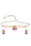 Shop_MINAKI_Red Kundan Amara Embellished Choker Set _at_Aza_Fashions