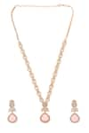 Shop_MINAKI_Pink Kundan Nazakat Carved Polki Embellished Necklace Set _at_Aza_Fashions