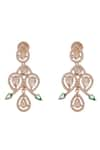 Shop_MINAKI_Green Kundan Tear Drop Carved Necklace Set _Online_at_Aza_Fashions