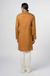 Shop_Line out line_Yellow Matka Cotton Embroidery Pitta Placement Kurta _at_Aza_Fashions
