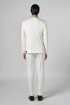 Shop_Line out line_Off White Cotton Twill Plain Straight Fit Pant _at_Aza_Fashions