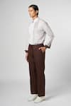 Buy_Line out line_Brown Matka Cotton Plain Pajama Pant _at_Aza_Fashions