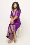 Buy_Sobariko_Purple Brocade Woven Geometric V Neck Sayra Bodice Jumpsuit _Online_at_Aza_Fashions