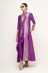 Buy_Sobariko_Purple Woven Butti Round Pattern Long Jacket With Dhoti Pant _at_Aza_Fashions