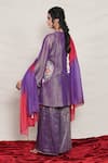 Shop_Jyoti Bansal_Purple Kurta Pure Tissue Embroidered Dori Round Sharara Set _at_Aza_Fashions