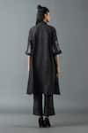 Shop_Oja_Black Japanese Quash Embroidery Sequin Placement A-line Tunic With Pant _at_Aza_Fashions