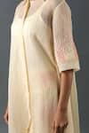 Buy_Oja_Ivory Japanese Quash Embroidered Thread Tunic Placement High-low With Pant _Online_at_Aza_Fashions