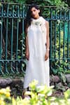 Shop_Jasmine Bains_Ivory Mulberry Silk Solid Maxi Dress _at_Aza_Fashions