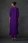 Shop_Namrata Joshipura_Purple Georgette Embellished Bead Round Peizuli Kaftan With Pant _at_Aza_Fashions