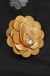 Buy_SUHANI PITTIE_Gold Plated Coins Peacock Carved Ring _at_Aza_Fashions