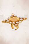 Shop_Suhani Pittie_White Crystals And Coin Embellished Ring _at_Aza_Fashions