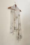 Buy_Jasmine Bains_Ivory Wildflower Bundle Dye Printed Scarf _at_Aza_Fashions