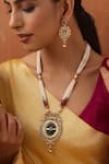 Buy_SWABHIMANN_Multi Color Stone Embellished Pendant Necklace Set _Online_at_Aza_Fashions