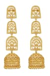 Buy_Zariin_Gold Plated Bareilly Floral Filigree Jhumka _Online_at_Aza_Fashions