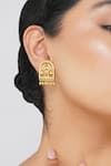 Buy_Zariin_Gold Plated Timeless Treasures Filigree Earrings _at_Aza_Fashions