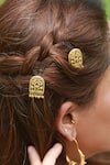 Buy_Zariin_Gold Plated Timeless Treasures Filigree Earrings _Online_at_Aza_Fashions