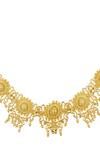 Zariin_Gold Plated Timeless Tales Floral Choker _Online_at_Aza_Fashions