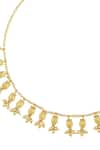 Shop_Zariin_Gold Plated Sacred Splendour Floral Necklace _Online_at_Aza_Fashions