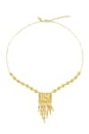 Shop_Zariin_Gold Plated Timeless Tusk Pendant Necklace _at_Aza_Fashions