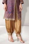 Shop_Aditi Somani_Purple Tissue, Silk Beads, Sequins, Tassels, Floral Kurta Harem Pant Set _Online_at_Aza_Fashions