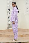 Buy_Khajoor Studio_Purple 100% Cotton Hand Block Print Hakuna Matata Collared Shirt With Pant _Online_at_Aza_Fashions