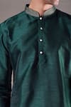 Shop Arihant Rai Sinha Green Silk, Chanderi Placement Embroidered Kurta Set Online at Aza Fashions Shop_Arihant Rai Sinha_Green Silk, Chanderi Placement Embroidered Kurta Set _Online_at_Aza_Fashions
