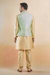 Shop_Arihant Rai Sinha_Gold Silk Sequins, Embroidery Bundi And Kurta Set _at_Aza_Fashions