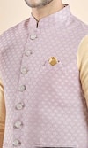 Shop_Aryavir Malhotra_Purple Jacquard Woven Floral Nehru Jacket _Online_at_Aza_Fashions