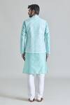 Shop_Arihant Rai Sinha_Green Silk Sequins, Embroidery Wave Nehru Jacket _at_Aza_Fashions