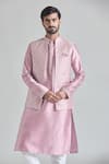 Buy Arihant Rai Sinha Pink Silk Embroidery Thread Bundi at Aza Fashions Buy_Arihant Rai Sinha_Pink Silk Embroidery Thread Bundi _at_Aza_Fashions