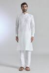 Arihant Rai Sinha_Blue Art Silk Printed Sequin Work Bundi _Online_at_Aza_Fashions