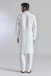 Shop_Arihant Rai Sinha_Off White Art Silk Plain Kurta And Aligadi Pant Set _at_Aza_Fashions