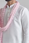 Arihant Rai Sinha_Off White Art Silk Plain Kurta And Aligadi Pant Set _at_Aza_Fashions