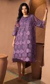 Buy_Tasuvure_Purple Cotton Lace Embroidery Floral Round Neck Myra Mesh Cassia Dress _at_Aza_Fashions